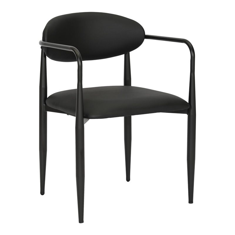 Πολυθρόνα Kalone pakoworld pu σε μαύρη απόχρωση 56x55x78εκ | 2 τμχ