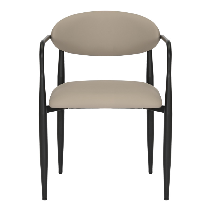 Πολυθρόνα Kalone pakoworld pu σε γκρι-μπεζ απόχρωση 56x55x78εκ | 2 τμχ