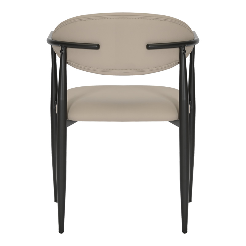 Πολυθρόνα Kalone pakoworld pu σε γκρι-μπεζ απόχρωση 56x55x78εκ | 2 τμχ