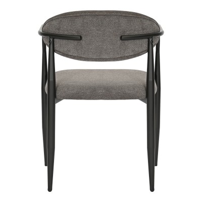 Πολυθρόνα Kalone pakoworld ύφασμα σε ανθρακί απόχρωση 56x55x78εκ | 2 τμχ