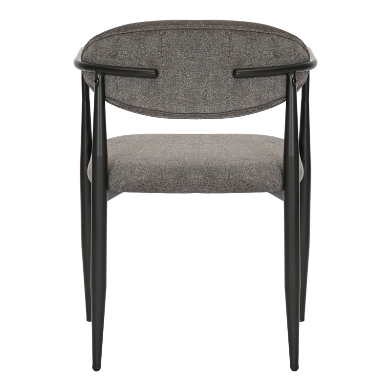 Πολυθρόνα Kalone pakoworld ύφασμα σε ανθρακί απόχρωση 56x55x78εκ | 2 τμχ