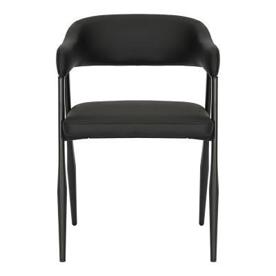 Πολυθρόνα Sezan pakoworld pu σε μαύρη απόχρωση 56x55x78εκ | 2 τμχ