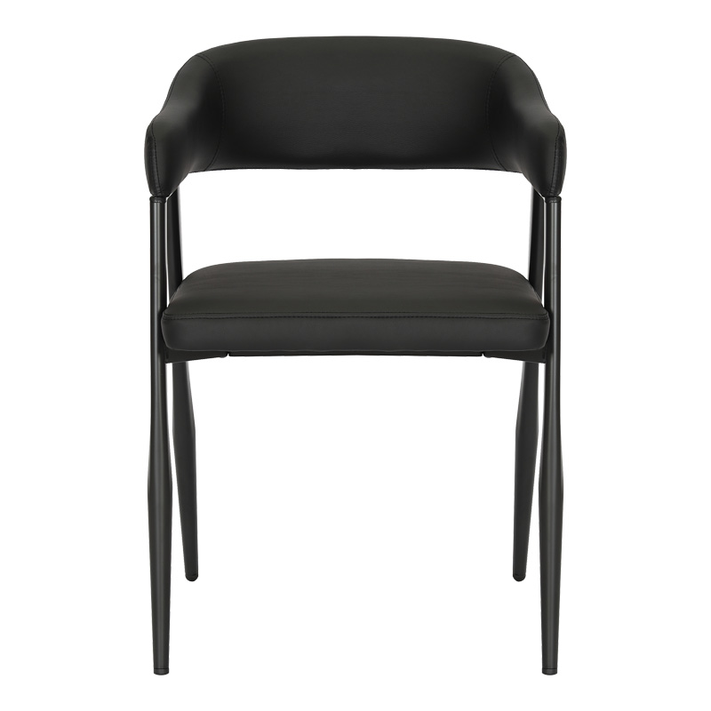 Πολυθρόνα Sezan pakoworld pu σε μαύρη απόχρωση 56x55x78εκ | 2 τμχ