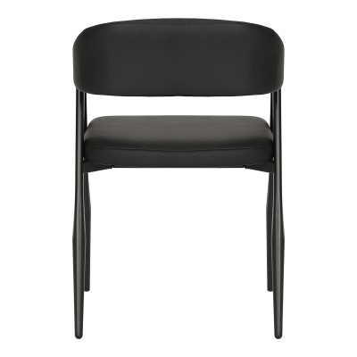 Πολυθρόνα Sezan pakoworld pu σε μαύρη απόχρωση 56x55x78εκ | 2 τμχ