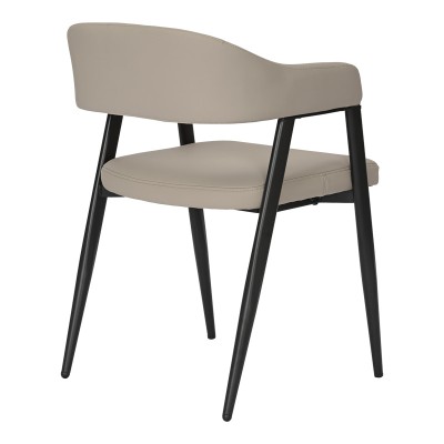 Πολυθρόνα Sezan pakoworld pu σε γκρι-μπεζ απόχρωση 56x55x78εκ | 2 τμχ