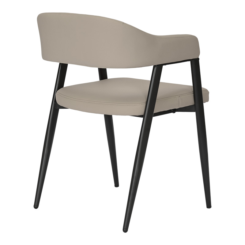 Πολυθρόνα Sezan pakoworld pu σε γκρι-μπεζ απόχρωση 56x55x78εκ | 2 τμχ