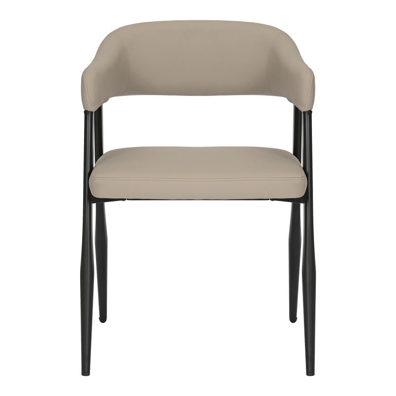 Πολυθρόνα Sezan pakoworld pu σε γκρι-μπεζ απόχρωση 56x55x78εκ | 2 τμχ