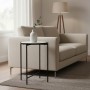 Βοηθητικό τραπεζάκι σαλονιού Luxere Inart μαύρο μέταλλο-λευκό μαρμάρου Φ40x65.5εκ