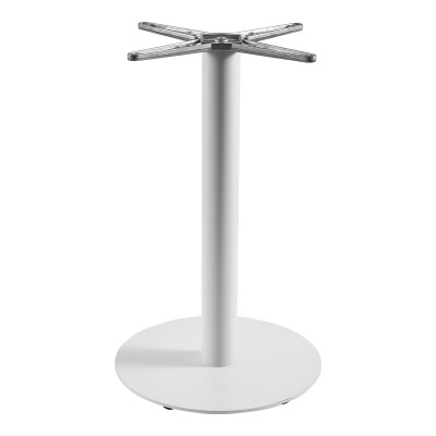 Βάση τραπεζιού Jefry pakoworld μεταλλική σε λευκή απόχρωση Φ48x73εκ