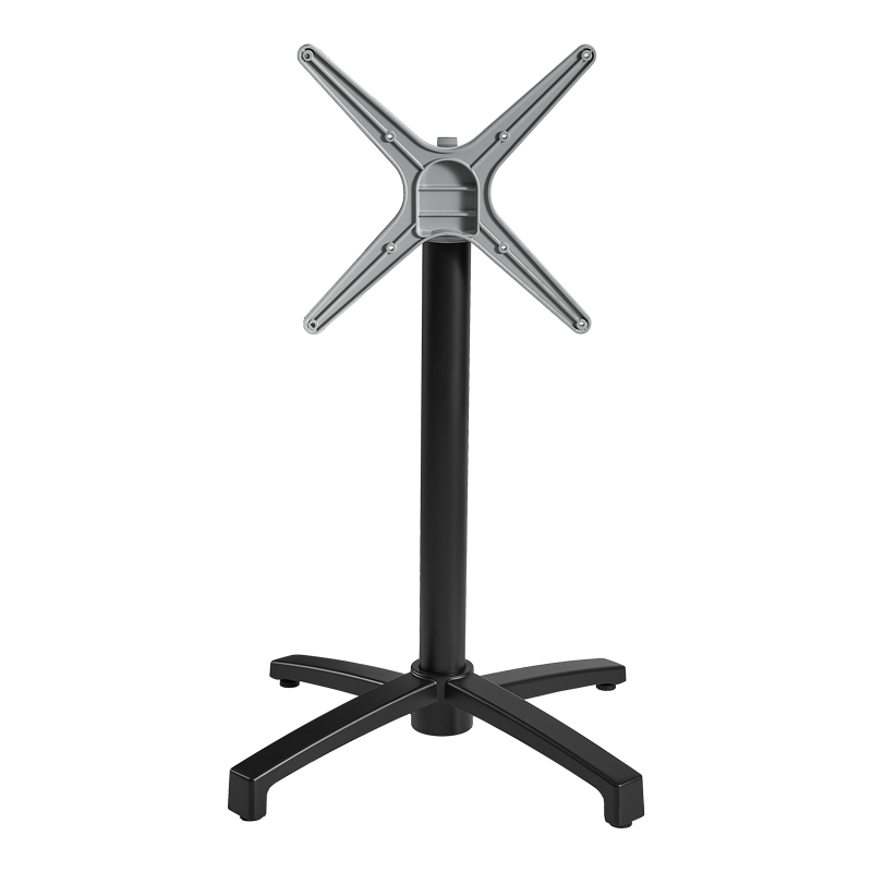Βάση τραπεζιού Levo pakoworld πτυσσόμενη μεταλλική σε μαύρη απόχρωση 69x69x73εκ