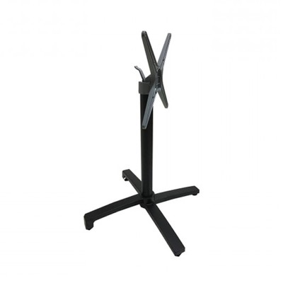 Βάση τραπεζιού Levo pakoworld πτυσσόμενη μεταλλική σε μαύρη απόχρωση 69x69x73εκ