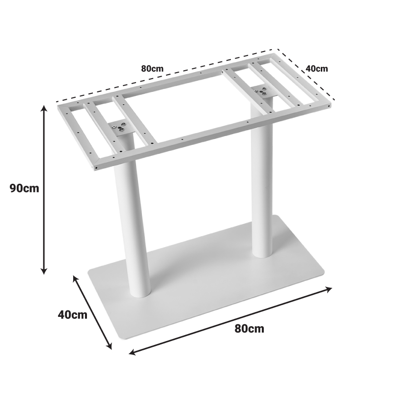 Βάση τραπεζιού Soign pakoworld μέταλλο λευκό 80x40x90εκ