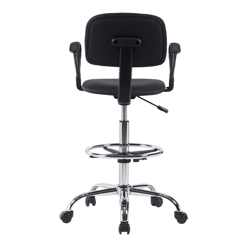 Καρέκλα ρεσεψιόν Icina Ι pakoworld pu σε μαύρη απόχρωση 58x54x102-123εκ