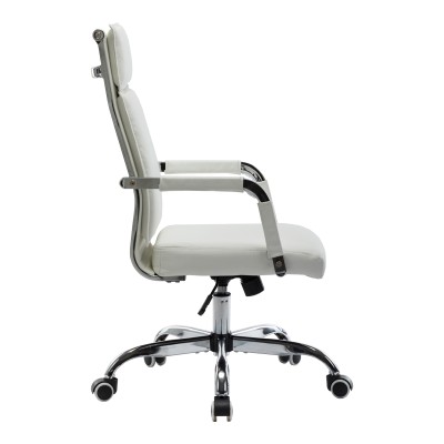 Καρέκλα γραφείου διευθυντη Mavel pakoworld PU λευκό 55x62x100-110εκ