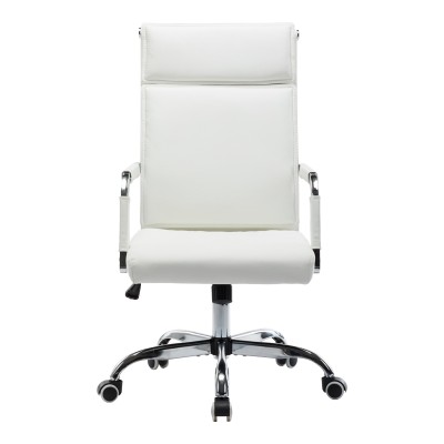Καρέκλα γραφείου διευθυντη Mavel pakoworld PU λευκό 55x62x100-110εκ