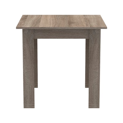 Τραπέζι Manka I pakoworld σε sonoma truffle απόχρωση 80x80x77εκ