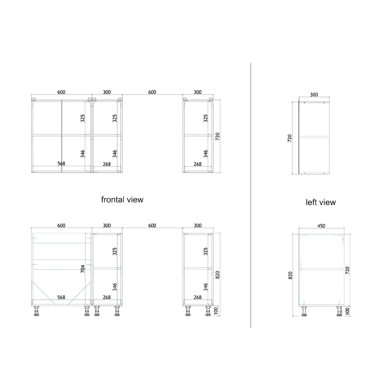 Σύνθεση κουζίνας Festa II pakoworld μελαμίνη σε ανθρακί και πάγκο σε sonoma απόχρωση 120x60x85εκ