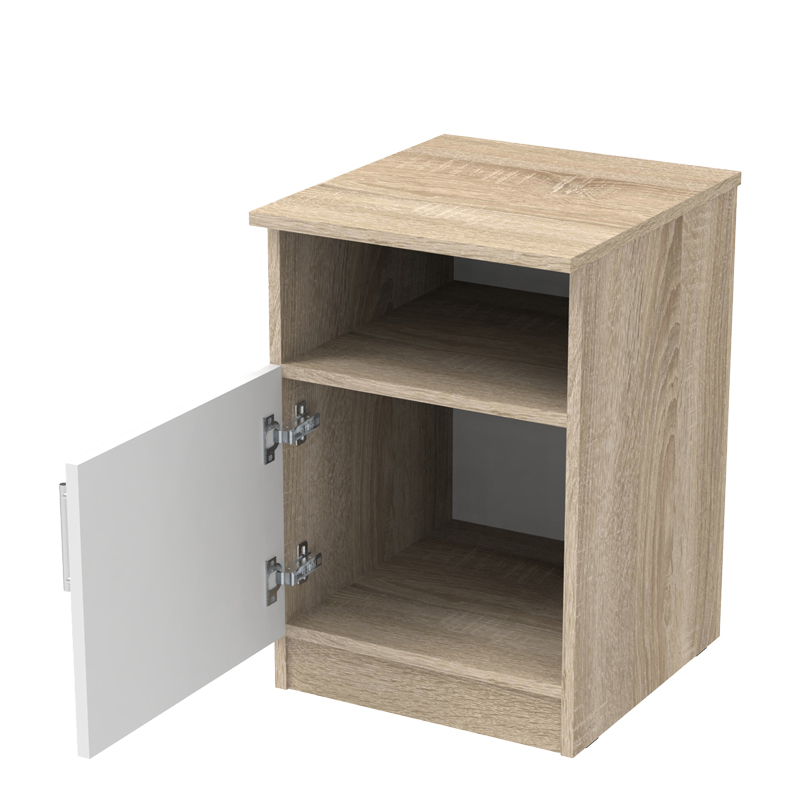 Κομοδίνο Galdi pakoworld σε sonoma-λευκή απόχρωση 40x45x60εκ