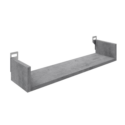 Ραφιέρα τοίχου Derva pakoworld σε cement γκρι απόχρωση 60x15x10cm