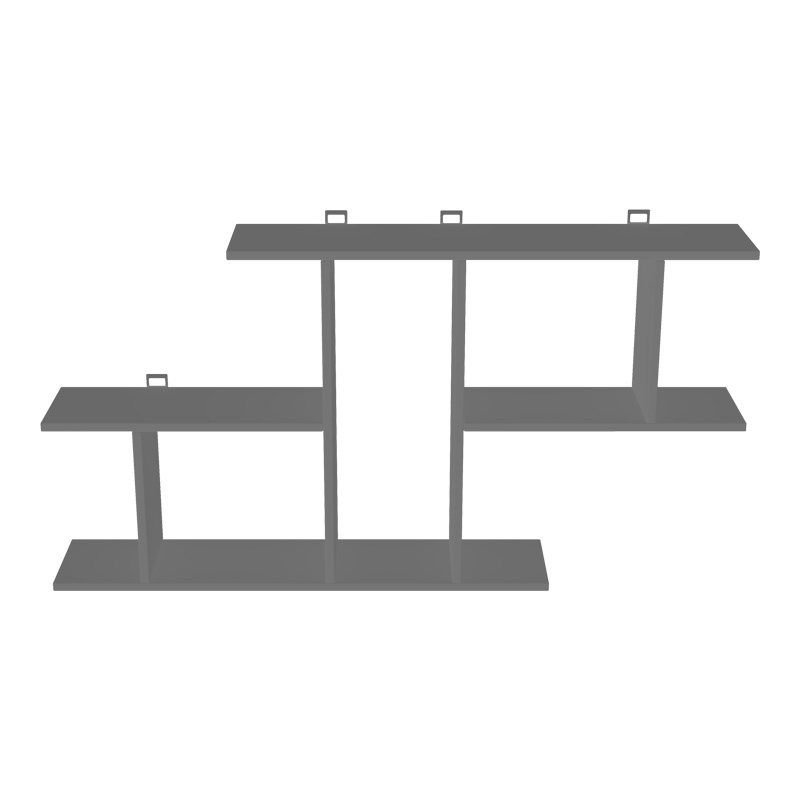 Ραφιέρα τοίχου Vertoura pakoworld σε ανθρακί απόχρωση 116x18.5x60cm