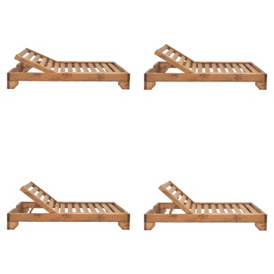 Ξαπλώστρα Zalka pakoworld L1 σε καρυδί απόχρωση 66x197x28εκ