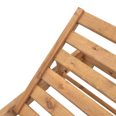 Ξαπλώστρα Zalka pakoworld L1 σε καρυδί απόχρωση 66x197x28εκ