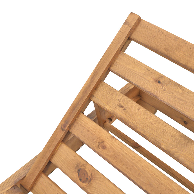 Ξαπλώστρα Zalka pakoworld L1 σε καρυδί απόχρωση 66x197x28εκ