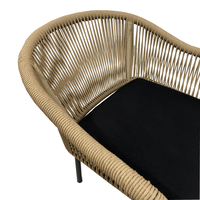 Πολυθρόνα αλουμινίου Legana pakoworld ανθρακί σκελετός--pe rattan σε φυσική απόχρωση 56x66x82εκ