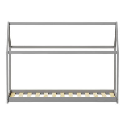 Παιδικό κρεβάτι Nino τ. Montessori pakoworld ξύλο πεύκου σε γκρι απόχρωση 90x190εκ