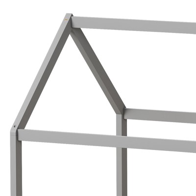 Παιδικό κρεβάτι Nino τ. Montessori pakoworld ξύλο πεύκου σε γκρι απόχρωση 90x190εκ