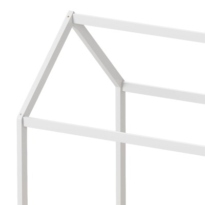 Παιδικό κρεβάτι Mellin τ. Montessori με 2 συρτάρια pakoworld ξύλο πεύκου σε λευκή απόχρωση 90x190εκ