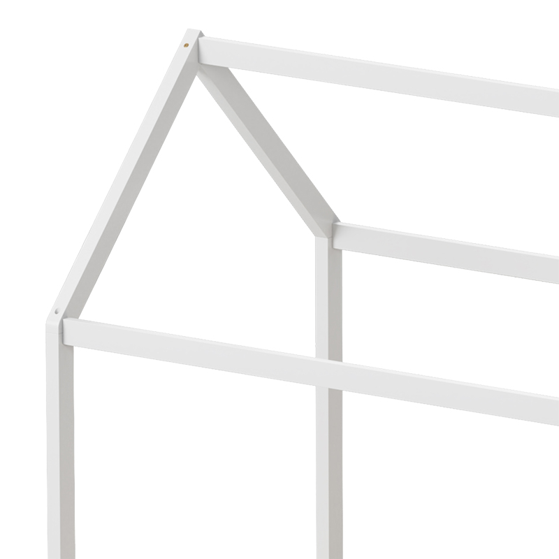 Παιδικό κρεβάτι Mellin τ. Montessori με 2 συρτάρια pakoworld ξύλο πεύκου σε λευκή απόχρωση 90x190εκ