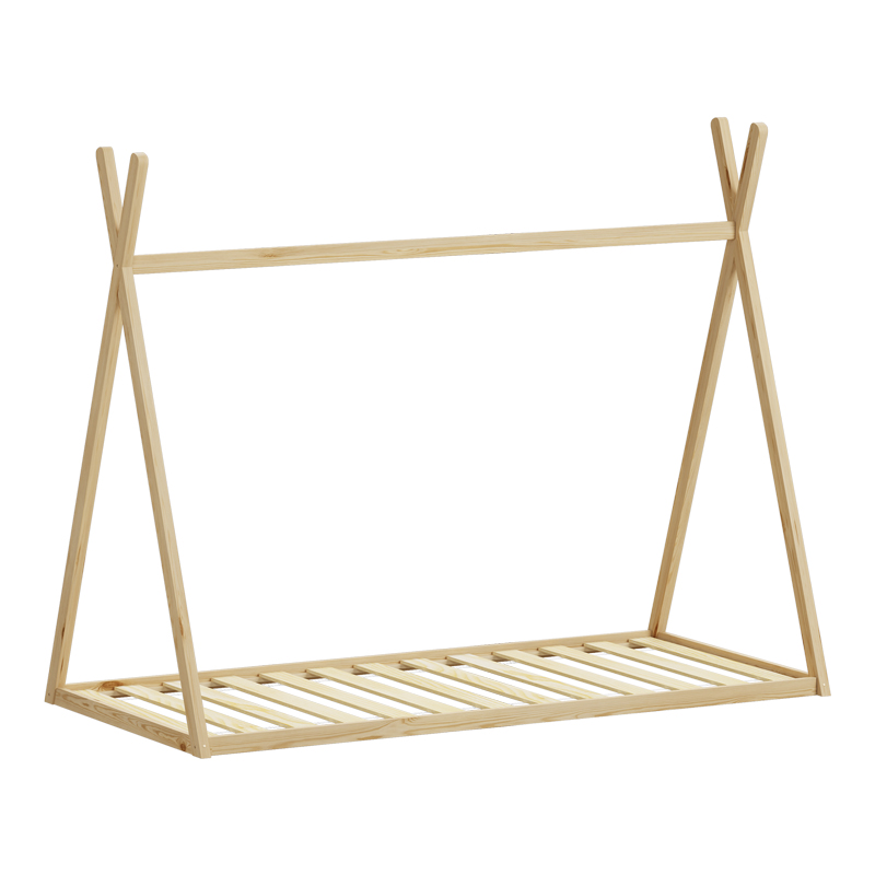 Παιδικό κρεβάτι Lilly τ. Montessori pakoworld ξύλο πεύκου σε φυσική απόχρωση 90x190εκ