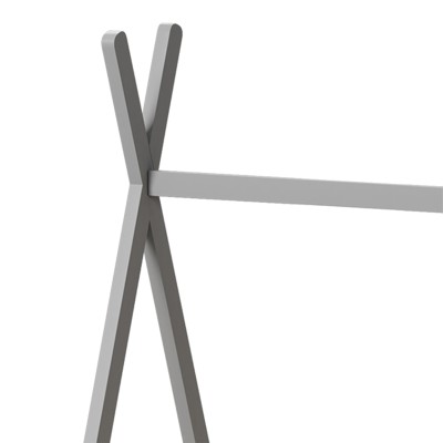 Παιδικό κρεβάτι Lilly τ. Montessori pakoworld ξύλο πεύκου σε γκρι απόχρωση 90x190εκ