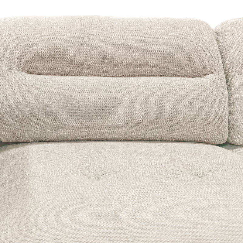 Γωνιακός καναπές αριστερή γωνία Camile pakoworld ύφασμα σε μπεζ απόχρωση 270x174x95εκ