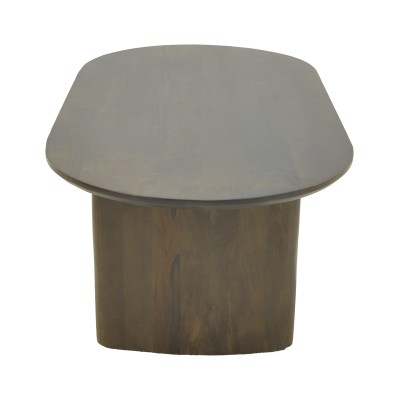 Τραπέζι σαλονιού Flute pakoworld wenge μασίφ ξύλο μάνγκο 130x65x40εκ