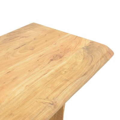 Κονσόλα Mende pakoworld μασίφ ξύλο ακακίας σε φυσική απόχρωση 110x50x76εκ