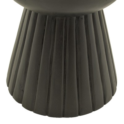 Βοηθητικό τραπέζι Nemira pakoworld μασίφ μάνγκο ξύλο μαύρο Φ30x35εκ