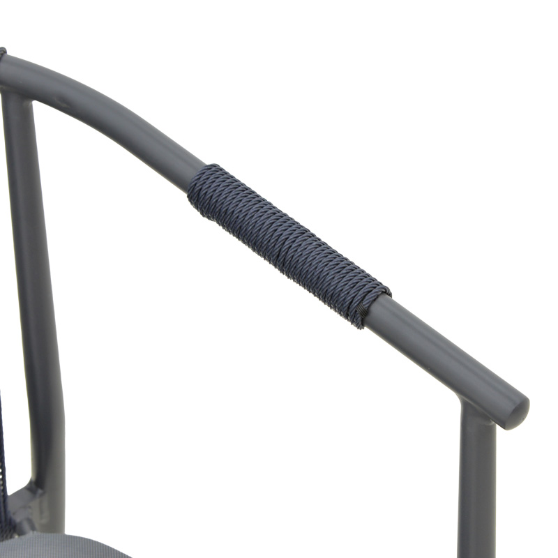 Πολυθρόνα στοιβαζόμενη Convince pakoworld γκρι αλουμίνιο-pe rattan ανθρακί-textilene σε γκρι απόχρωση 56x63x82εκ