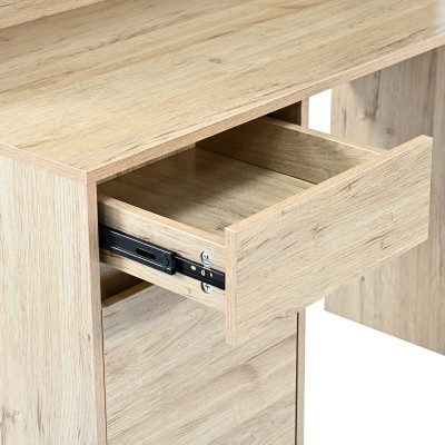 Γραφείο εργασίας Secreta pakoworld με ράφι σε oak απόχρωση 110x50x135εκ