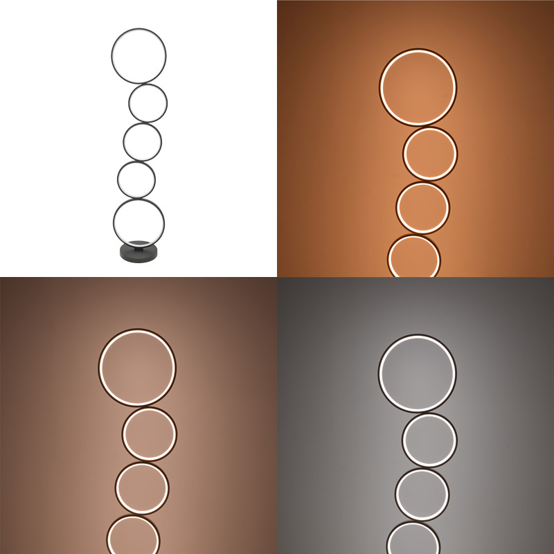 Φωτιστικό δαπέδου Chemal pakoworld led μέταλλο σε μαύρη απόχρωση Φ30x130εκ