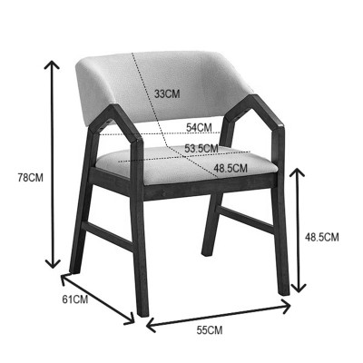 Πολυθρόνα Livia pakoworld rubberwood σε καρυδί-εκρού απόχρωση 47.5x54.5x78εκ | 2 τμχ