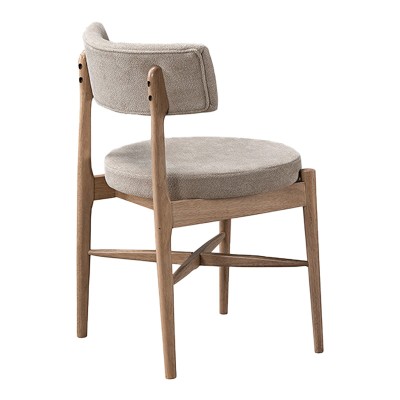 Καρέκλα Raudi pakoworld rubberwood σε φυσική-μπεζ απόχρωση 45.5x45.5x81εκ | 2 τμχ