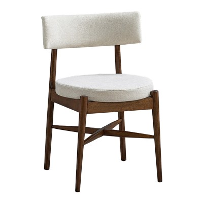 Τραπεζαρία Eleganza-Raudi pakoworld σετ 7τεμ mdf σε καρυδί-εκρού απόχρωση 180x99x75.8εκ