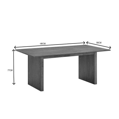 Τραπεζαρία Eleganza-Livia pakoworld σετ 7τεμ mdf σε καρυδί-εκρού απόχρωση 180x99x75.8εκ