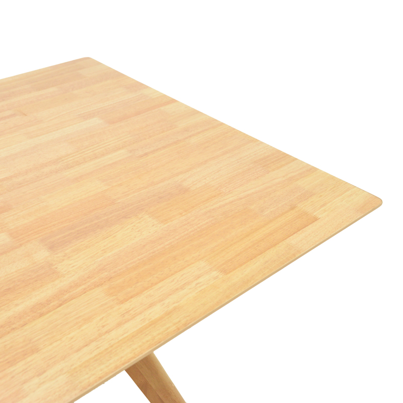 Τραπέζι Raffles pakoworld rubberwood με mdf σε φυσική απόχρωση 150x90x76εκ