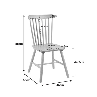 Καρέκλα Bristol pakoworld rubberwood σε φυσική απόχρωση 45x51x86εκ