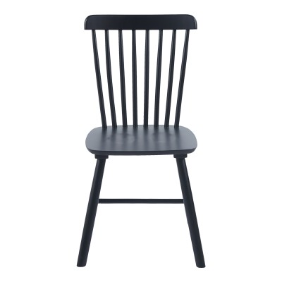 Καρέκλα Bristol pakoworld rubberwood σε μαύρη απόχρωση 45x51x86εκ