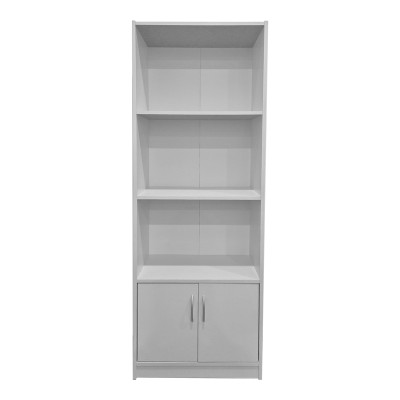 Βιβλιοθήκη Tekaro pakoworld σε λευκή απόχρωση 60x29x166εκ