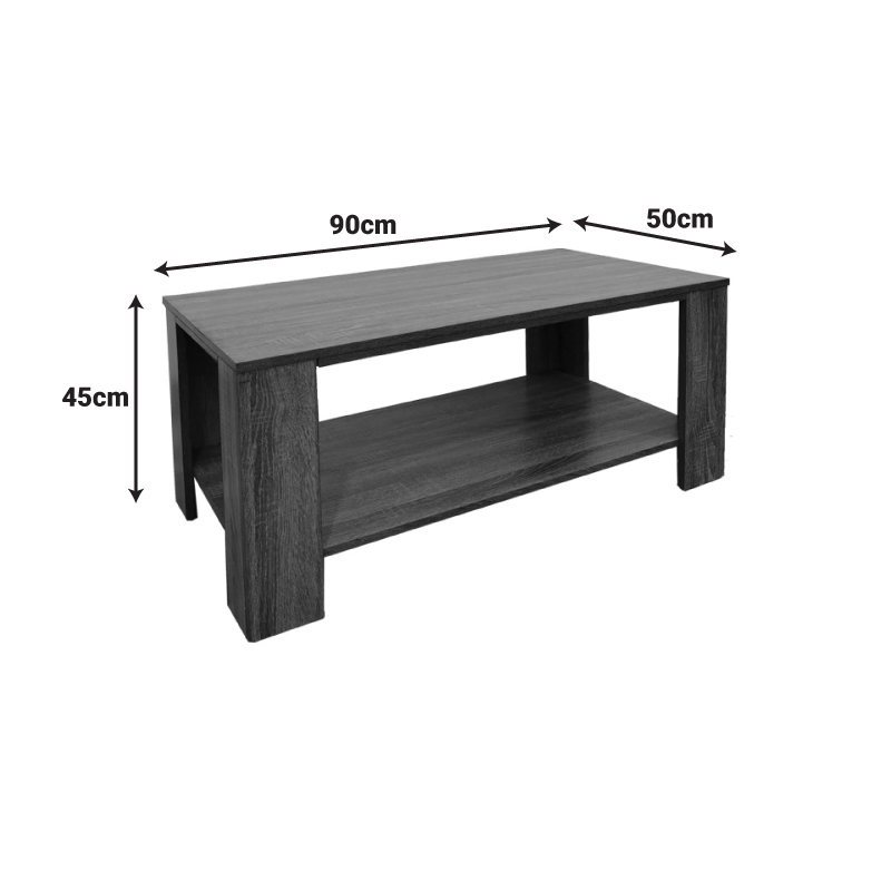 Τραπέζι σαλονιού Votalo I pakoworld σε καρυδί απόχρωση 90x50x45εκ